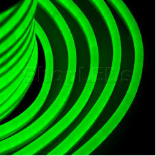 Гибкий Неон LED - зеленый, оболочка зеленая, бухта 50м, SL131-024