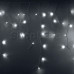 Гирлянда Айсикл (бахрома) светодиодный, 2,4х0,6м, эффект мерцания, прозрачный провод, 220В, диоды БЕЛЫЕ, NEON-NIGHT, SL255-045